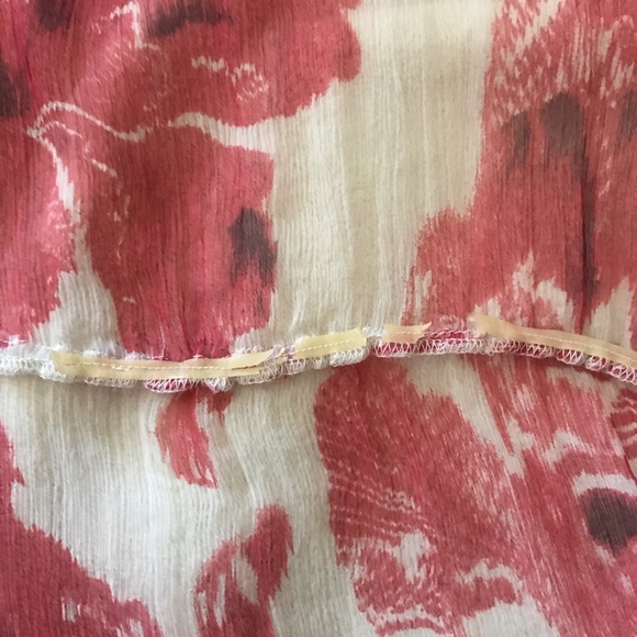 Karen Kane Red Cream Tie Front Top - Picture 11 of 11